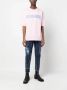 Dsquared2 Lichtroze en Hemelsblauw Katoenen Logo Print T-Shirt Pink Heren - Thumbnail 5