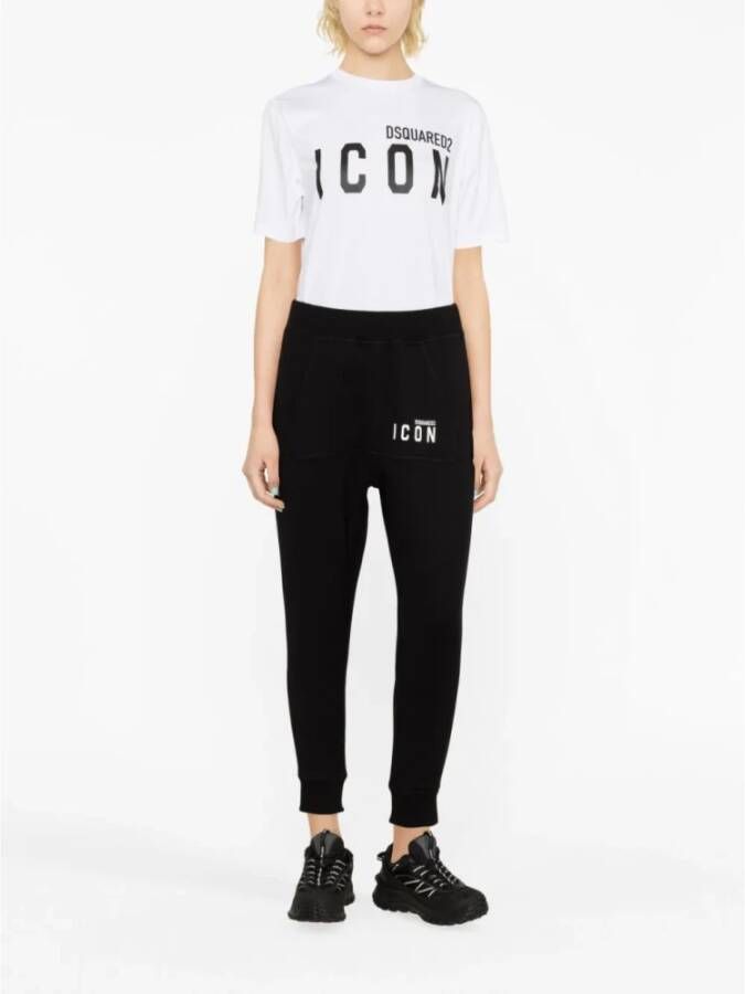 Dsquared2 Wit Icon Print T-Shirt Wit Dames