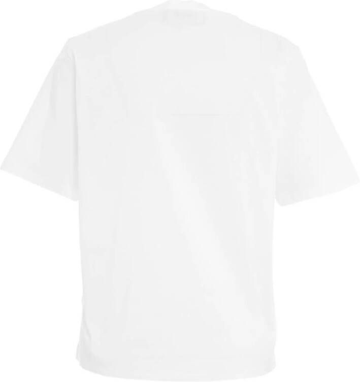 Dsquared2 Witte T-shirt voor vrouwen Stijlvolle upgrade 100% CO-stof Wit Dames