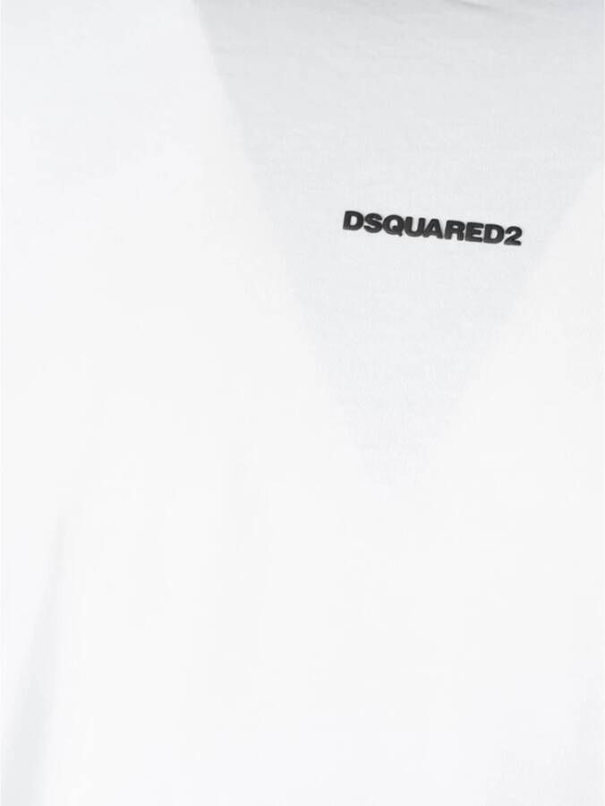 Dsquared2 Oversized 3D Print T-shirt voor Heren Wit Heren