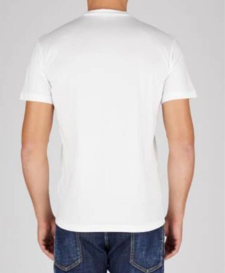 Dsquared2 Witte T-shirt met hartprint Wit Heren