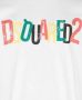 Dsquared2 Multicolor Logo Print T-Shirt Maat L Wit White Heren - Thumbnail 7