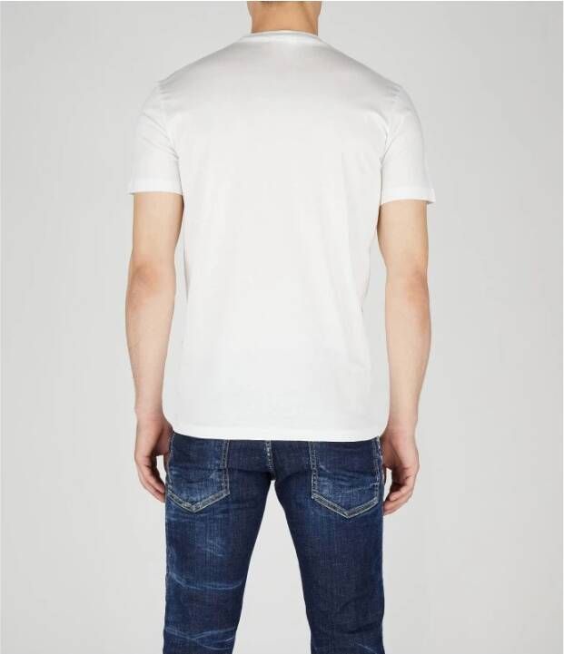 Dsquared2 Heren Katoenen T-Shirt Logo Print S74Gd1097 Wit Heren