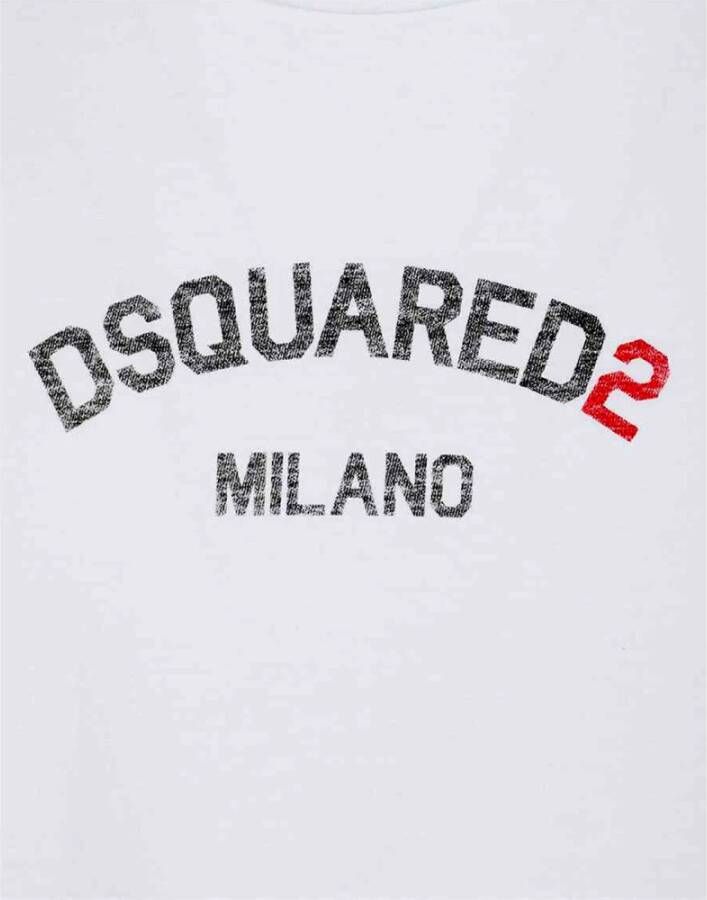 Dsquared2 Urban Logo Print T-Shirt Wit Heren