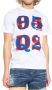 Dsquared2 Heren T-shirt van katoen met bedrukt ontwerp White Heren - Thumbnail 2