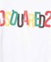 Dsquared2 Multicolor Logo Print T-Shirt Maat L Wit White Heren - Thumbnail 2