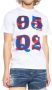 Dsquared2 Heren T-shirt van katoen met bedrukt ontwerp White Heren - Thumbnail 3