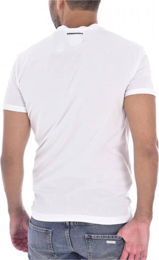 Dsquared2 Bedrukt katoenen T-shirt Update voor je casual garderobe Wit Heren