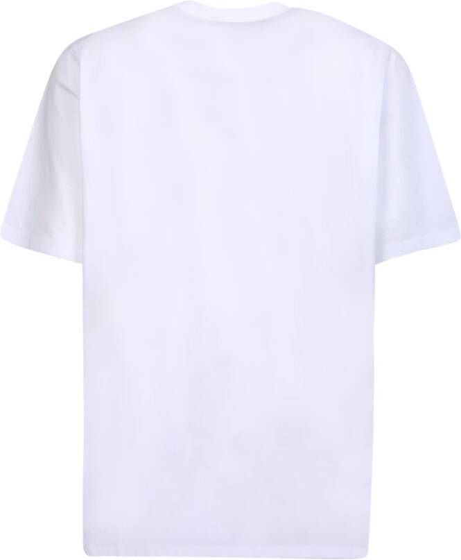 Dsquared2 Wit Ronde Hals Logo Print T-Shirt Wit Heren