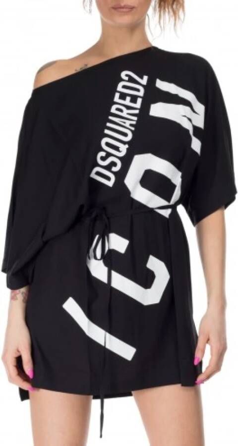 Dsquared2 T-Shirts Zwart Dames