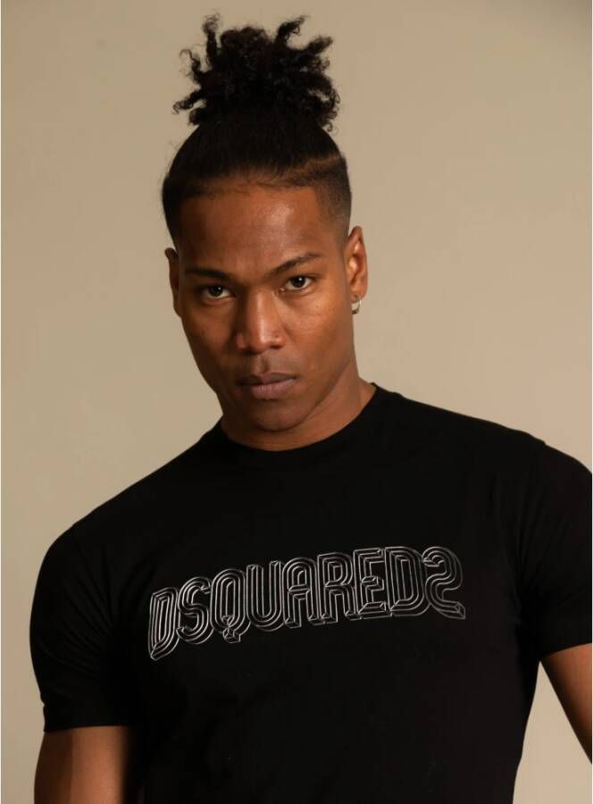 Dsquared2 T-Shirts Zwart Heren