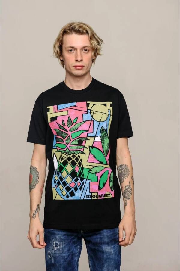 Dsquared2 T-Shirts Zwart Heren