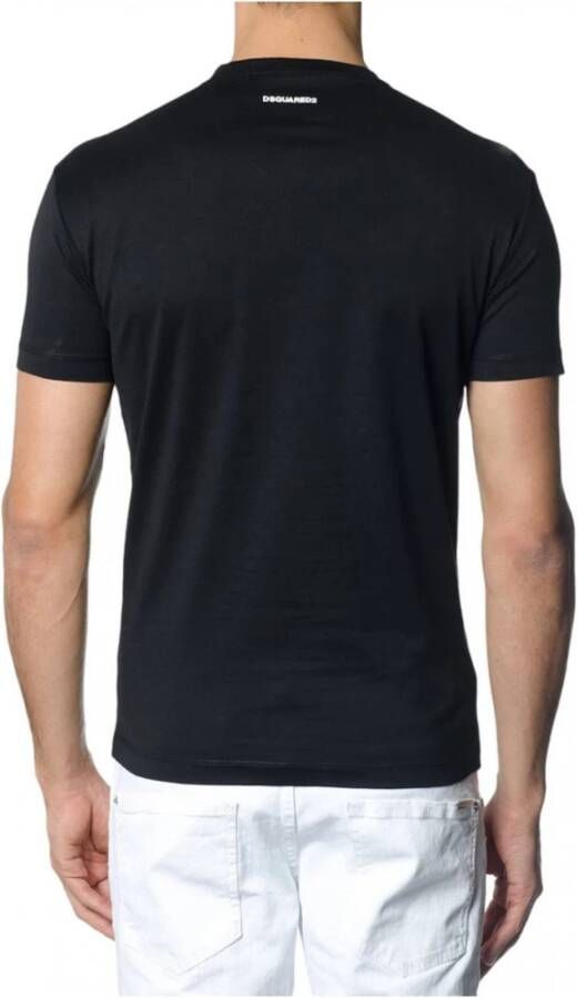 Dsquared2 Bedrukt Katoenen T-Shirt Zwart Heren