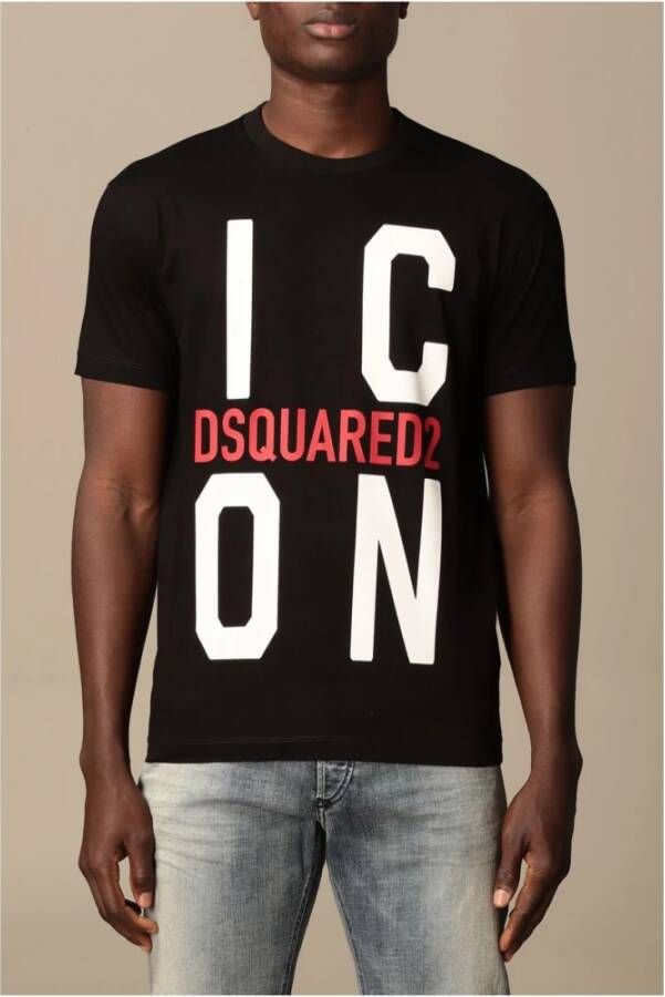 Dsquared2 T-Shirts Zwart Heren