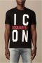 Dsquared2 T-shirt van katoen met groot logo Black Heren - Thumbnail 2