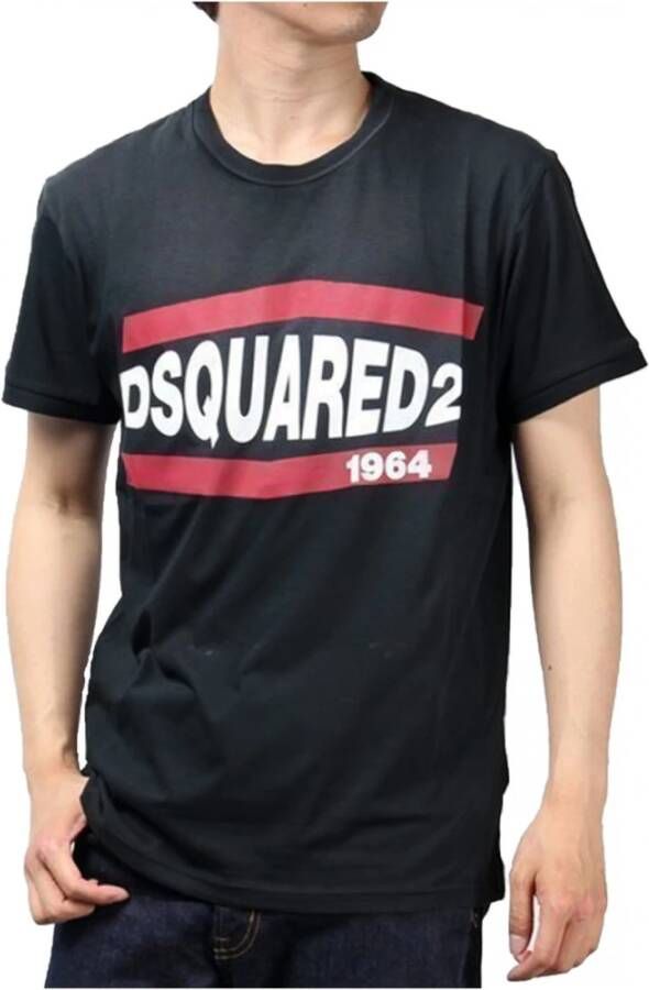 Dsquared2 T-Shirts Zwart Heren