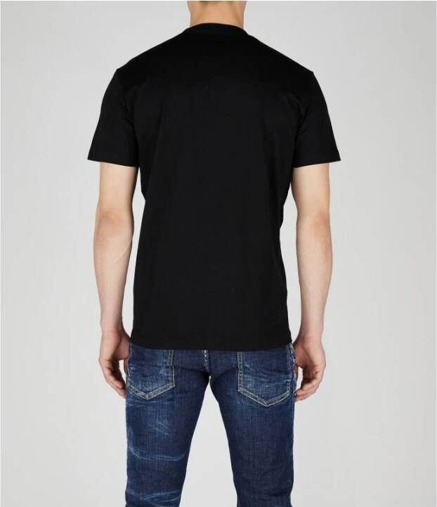 Dsquared2 Heren Slim Fit Logo T-Shirt Zwart Heren