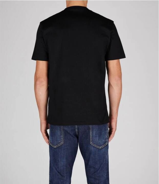 Dsquared2 Zwart Katoenen Rhinestone T-Shirt voor Heren Zwart Heren