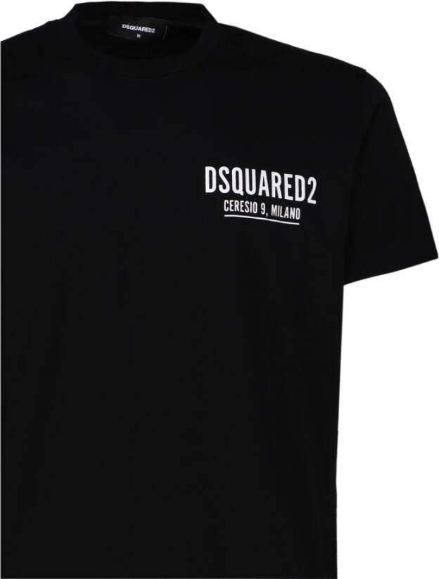 Dsquared2 Zwart Katoenen Jersey T-Shirt voor Heren Zwart Heren