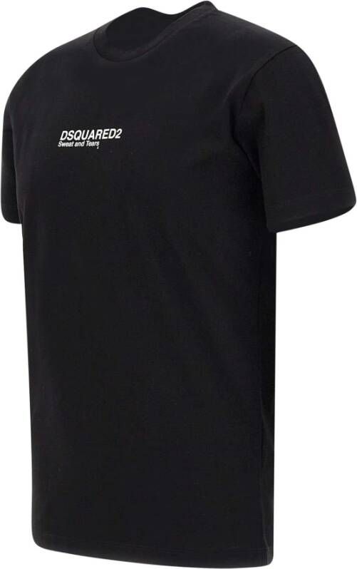 Dsquared2 Zwart Signature T-Shirt voor Heren Zwart Heren