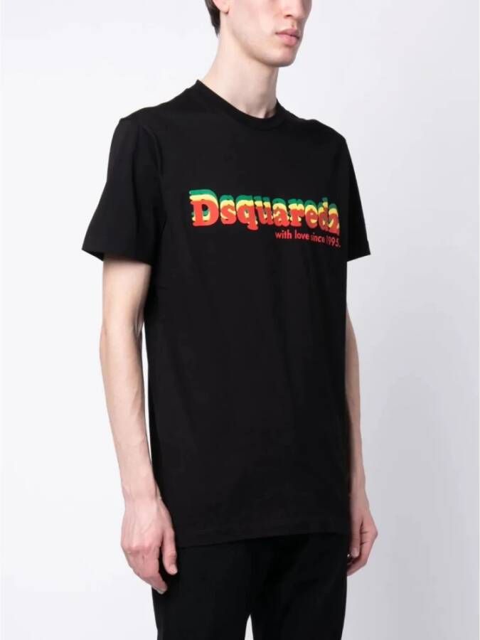 Dsquared2 Premium Heren T-Shirt Klassiek Ontwerp Zwart Heren