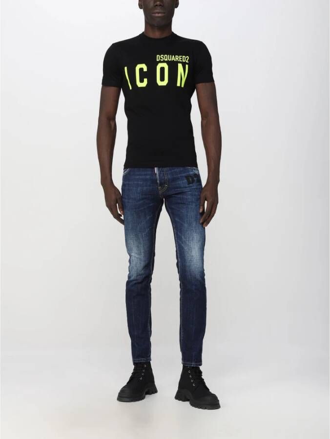 Dsquared2 Iconisch Heren T-Shirt Premium Kwaliteit Zwart Heren