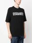 Dsquared2 Logo-Print Katoenen T-Shirt in Zwart Wit Black Heren - Thumbnail 3