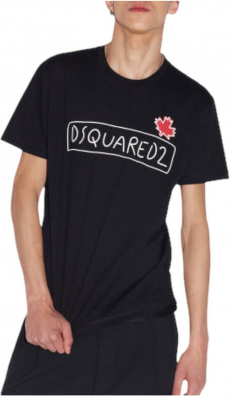Dsquared2 T-shirts Zwart Heren
