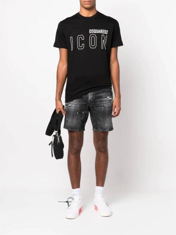 Dsquared2 T-Shirts Zwart Heren