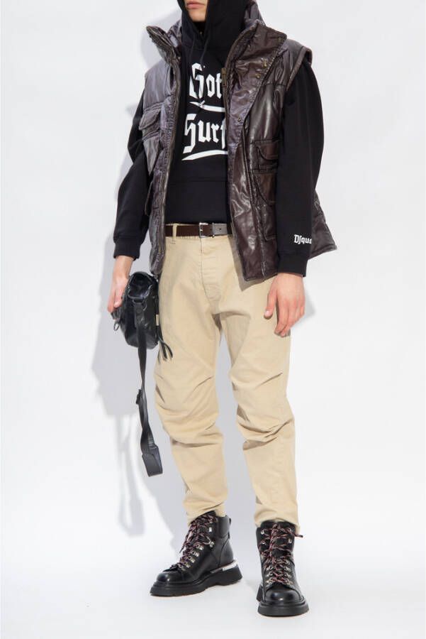 Dsquared2 Katoenen broek met logo Beige Heren