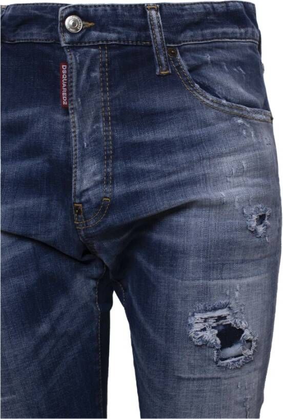 Dsquared2 Verweerde Slim-Fit Jeans Blauw Heren