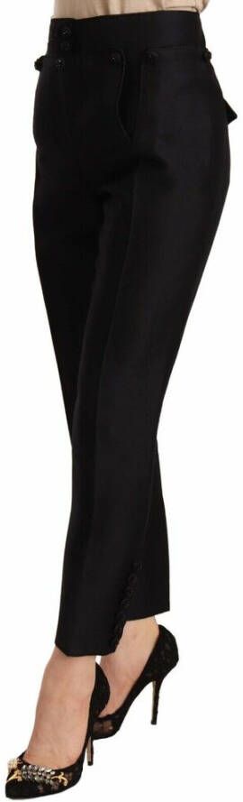 Dsquared2 Zwarte knoopversierde cropped broek Zwart Dames
