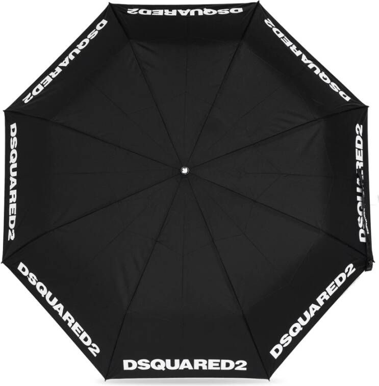 Dsquared2 Paraplu met logo Zwart Heren