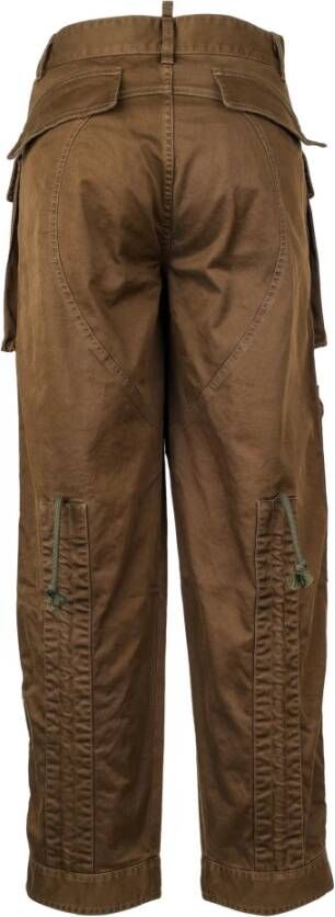 Dsquared2 Wide Trousers Groen Dames