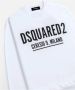Dsquared2 Witte Ceresio 9 Cool Sweater met Zwart Logo White Heren - Thumbnail 4