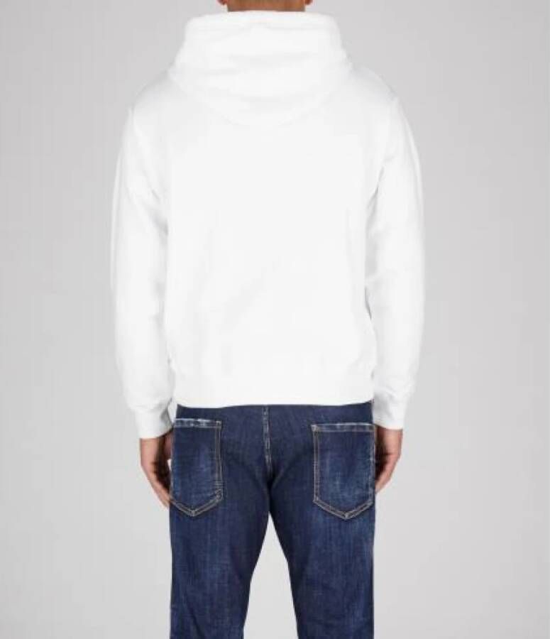 Dsquared2 Witte Icon Squared Cool Hoodie Sweaters White Heren