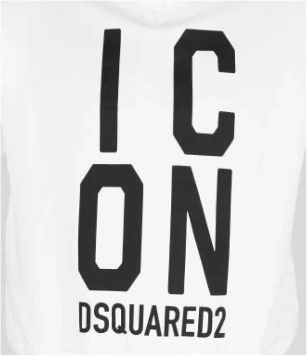 Dsquared2 Witte Icon Squared Cool Hoodie Sweaters White Heren