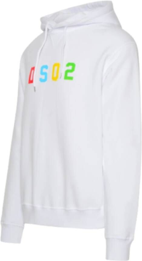Dsquared2 Witte Katoenen Hoodie Wit Heren