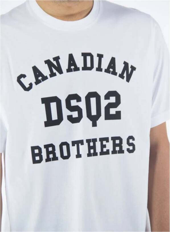 Dsquared2 Witte Katoenen T-Shirt van Canadian Brothers White Heren