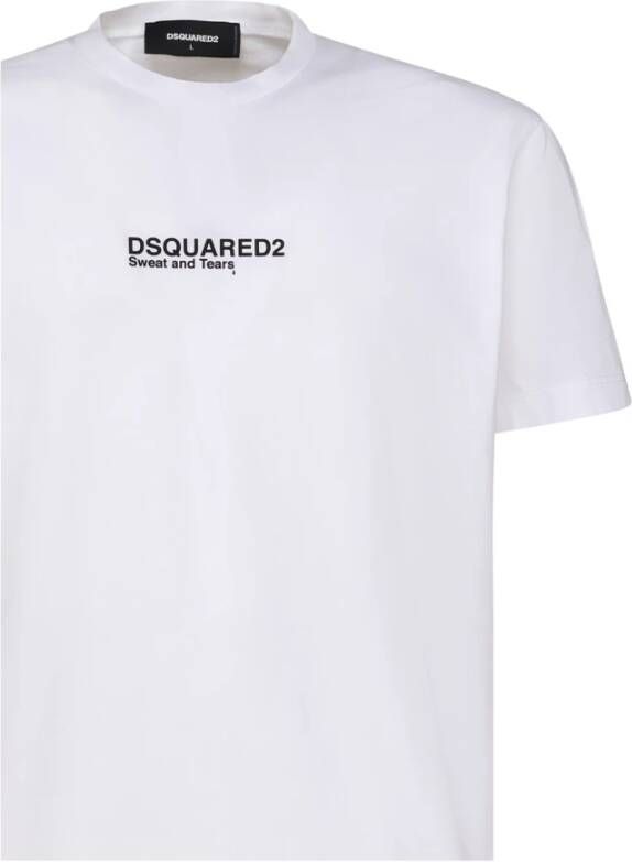 Dsquared2 Witte Katoenen T-shirts en Polos Wit Heren