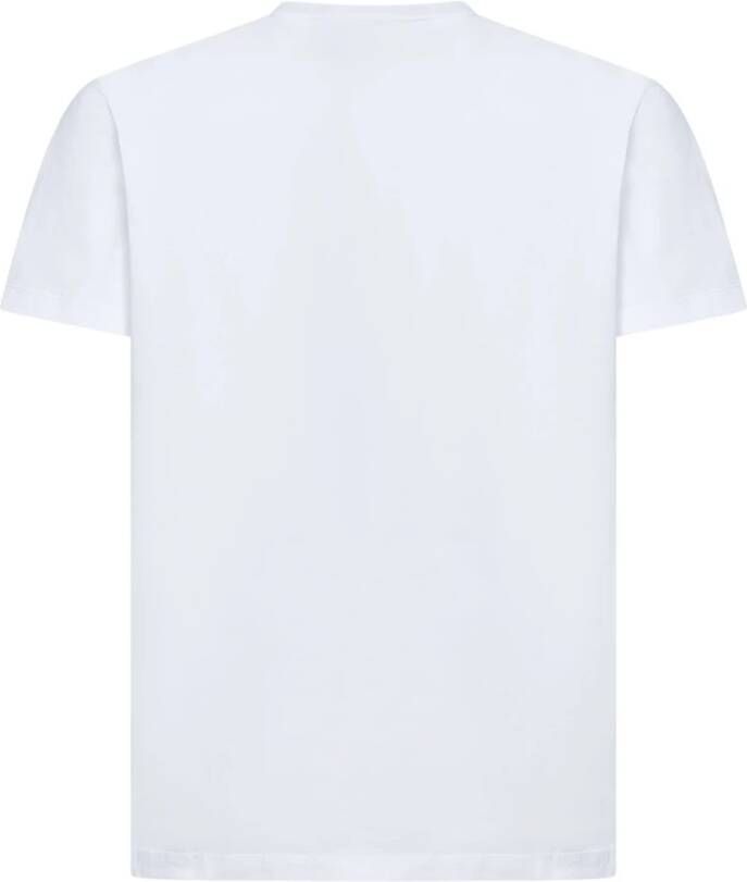 Dsquared2 Witte Ribgebreide Crewneck T-shirts en Polos Wit Heren