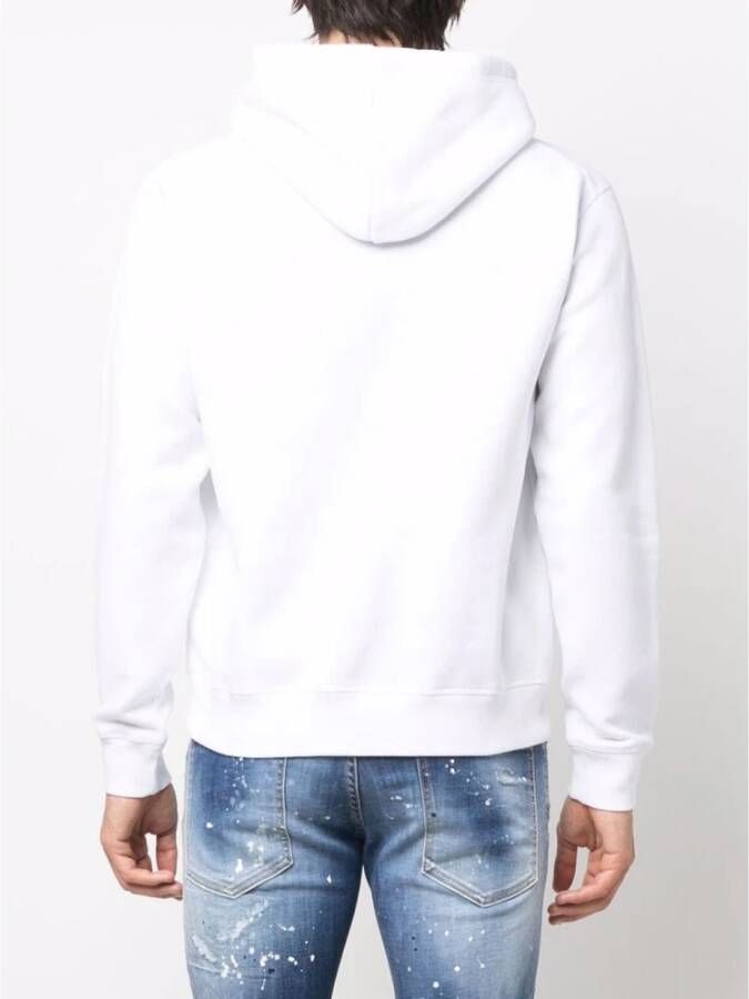 Dsquared2 Witte Sweatshirt met Contrasterend Logo Wit Heren