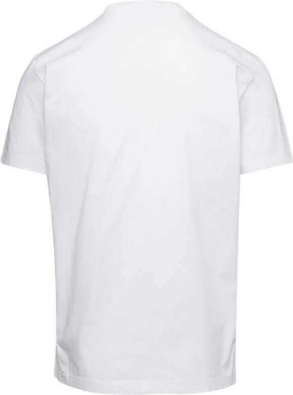Dsquared2 Witte T-shirts en Polos met Front Logo Wit Heren