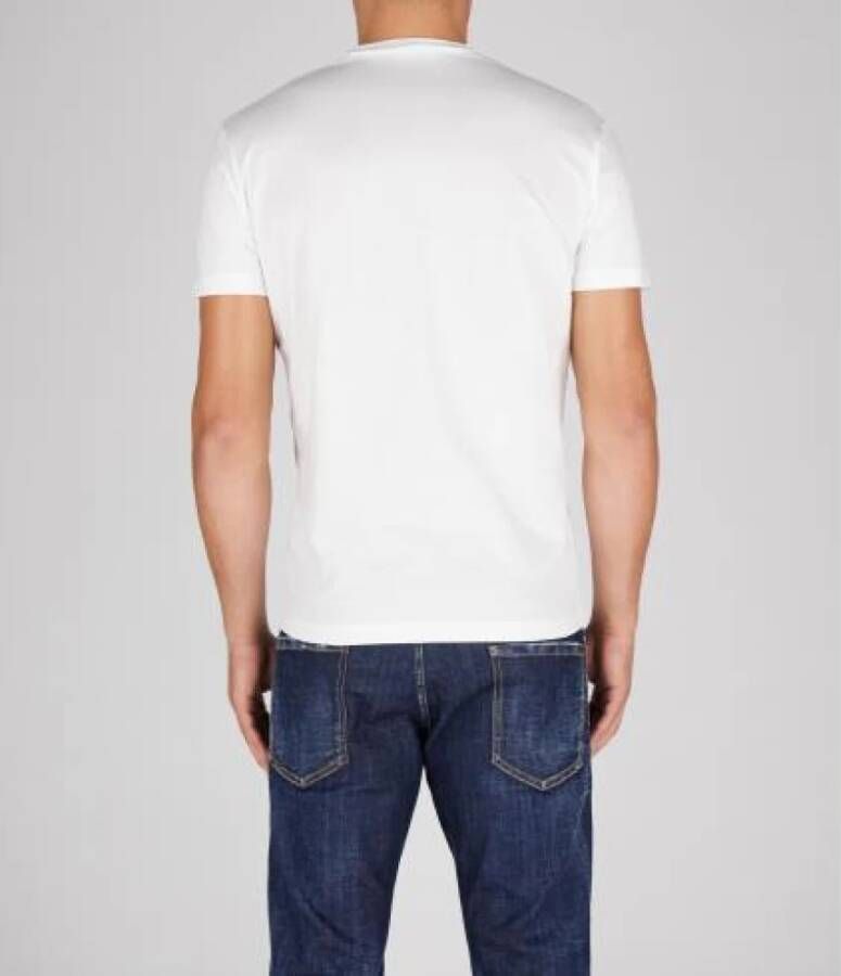 Dsquared2 Witte T-shirt voor heren Klassieke stijl Comfortabele pasvorm White Heren