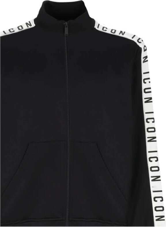 Dsquared2 Stijlvolle Zip-through Sweatshirt voor vrouwen Zwart Dames