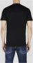 Dsquared2 Zwart D2 Surf T-Shirt Slim Fit Bladprint Black Heren - Thumbnail 2