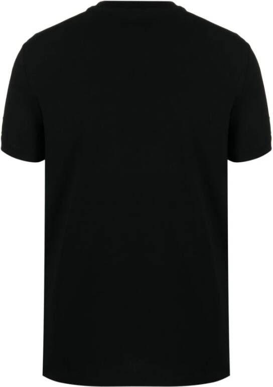 Dsquared2 Zwart en groen katoenen T-shirt met logo patch Black Heren