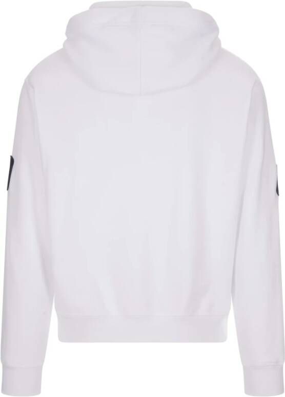 Dsquared2 Zwarte katoenen hoodie met contrasterend borduurwerk Wit Heren