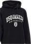 Dsquared2 Zwarte katoenen hoodie met wit logo print Black Heren - Thumbnail 6