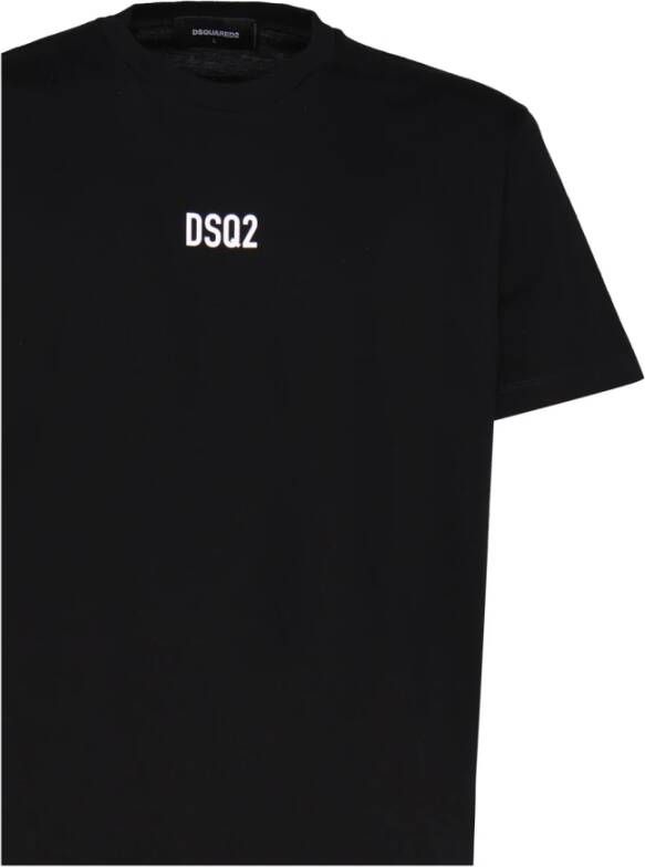 Dsquared2 Zwarte T-shirts en Polos met 98% Katoen Zwart Heren